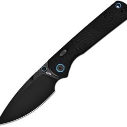 Couteau CJRB Latitude Lame Acier AR-RPM9 Manche G10 Noir Textur&eacute; Top Liner Lock J1975BBK