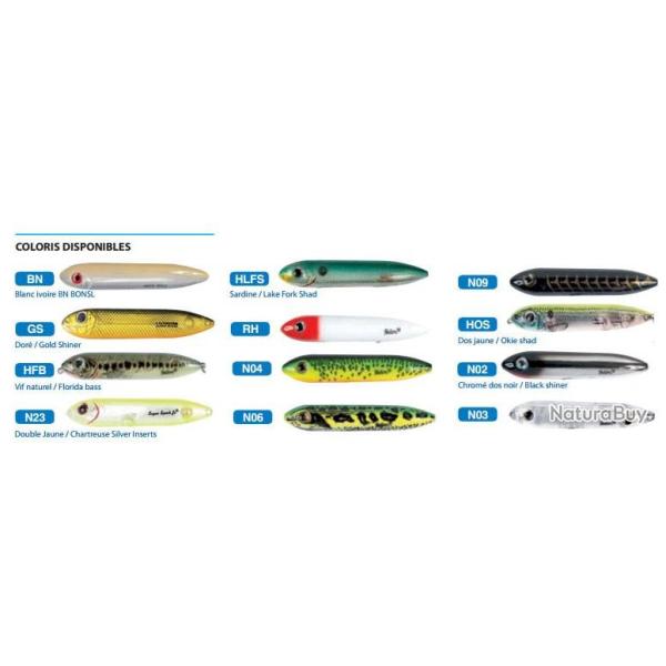 Super Spook Junior (mini) heddon mini spook jr - 3" oe 85 mm - blanc/ivoire
