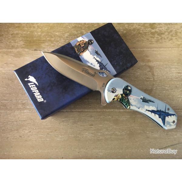 couteau L�opard Darkgrip US air force