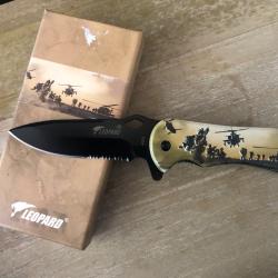 couteau L&eacute;opard Darkgrip US GI
