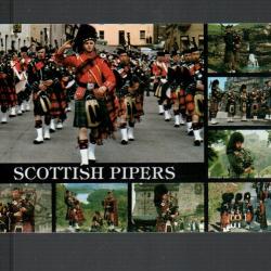 scottish pipers , cornemuses , troupes &eacute;cossaises , pipe band  , d&eacute;fil&eacute; cpm multivues