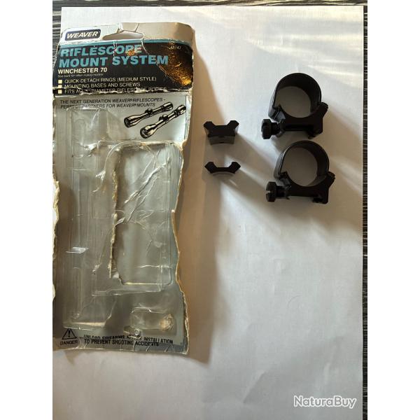 Montage winchester 70 embase et collier weaver