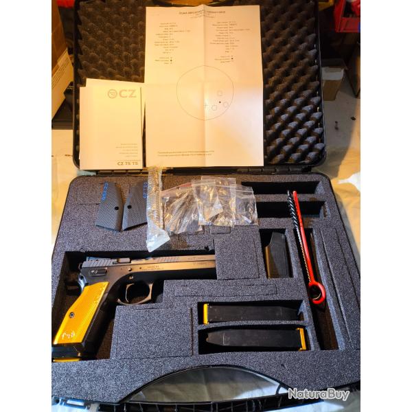 CZ 75 Tactical Sports Orange (TSO) - Calibre 9x19mm - Pack Origine Complet + tige et guide tectal