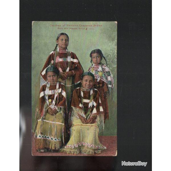 indiens d'am�rique enfants cheyenne  cpa