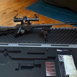 Custom 22 lr citadel track r crosse r&eacute;glable optique 2-12x24 tir ffp silencieux schultz et larsen