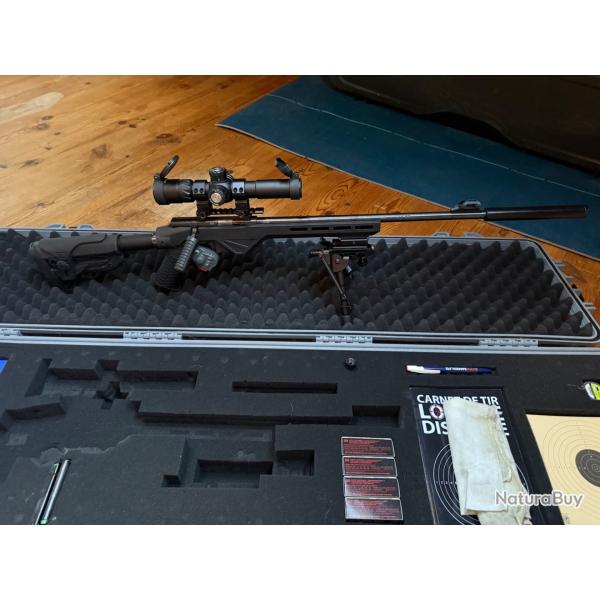 Custom 22 lr citadel track r crosse r�glable optique 2-12x24 tir ffp silencieux schultz et larsen
