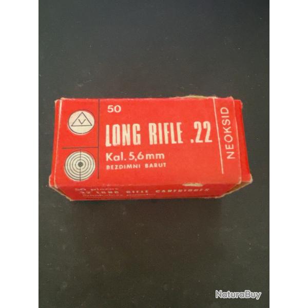 Bo�te ancienne NEOKSID / UNIS .22 LR 5,6 mm 50 cartouches
