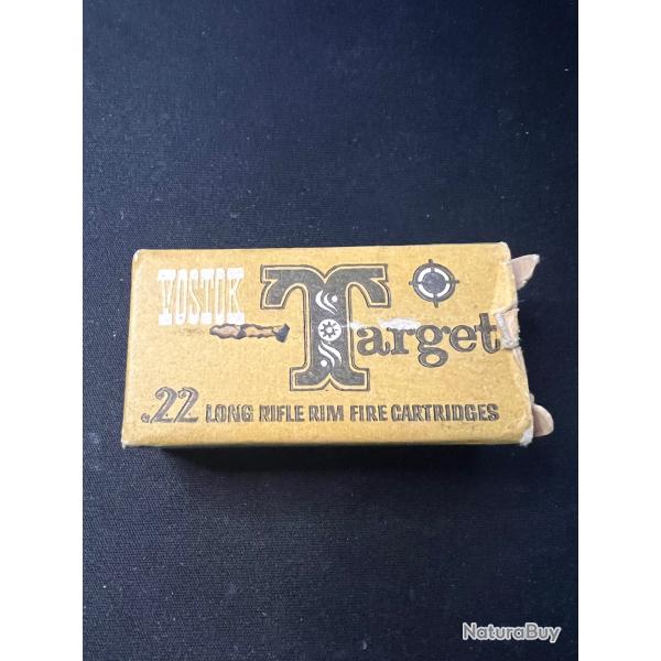 Bo�te ancienne .22 LR Target sovi�tique - URSS 1974 - 39 cartouches