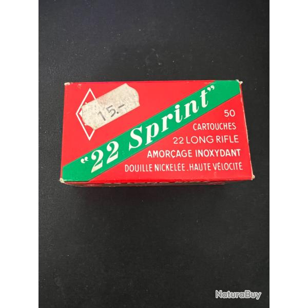 Ancienne bo�te Cartoucherie Fran�aise .22 LR "22 Sprint" - Haute V�locit� - Browning