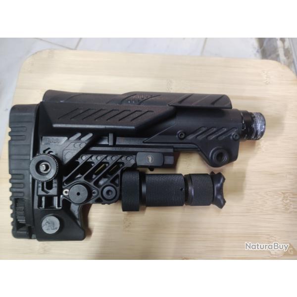 Crosse courte multiposition sniper CAA ARS pour AR-15