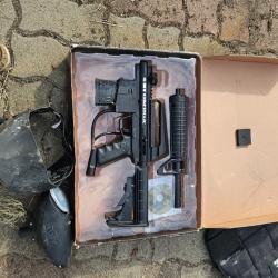 pack lanceur paintball bt omega plus casque et reservoir