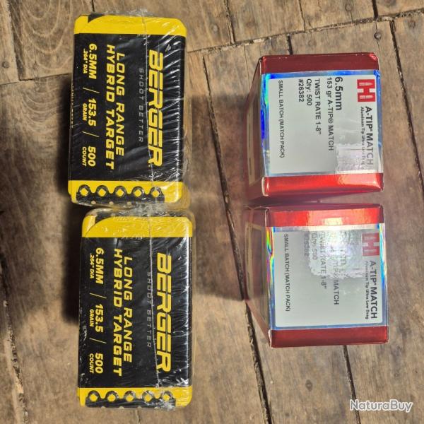 Ogive Hornady Atip calibre 6.5 153gr