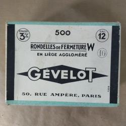 Bo&icirc;te de 500 rondelles de fermeture li&egrave;ge Gevelot neuve. Plomb de 10.