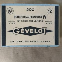 Bo&icirc;te de 500 rondelles de fermeture li&egrave;ge Gevelot neuve. Plomb de 6.