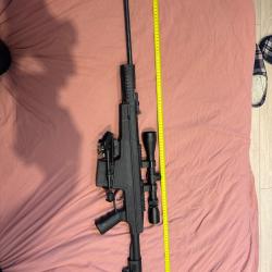 Carabine &agrave; plomb Crosman Pendleton Cal. 4.5mm + Lunette + Bipied (Tr&egrave;s bon &eacute;tat) 19.9j