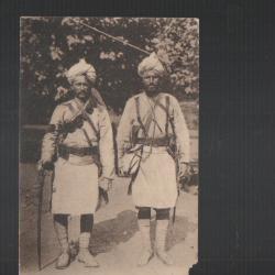 campagne 1914, l'arm&eacute;e des indes en france officiers hindous cpa