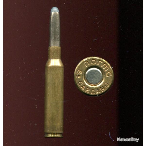 6,5 mm Carcano - balle nickel pointe plomb - marquage NORMA  - PETIT PRIX + PORT COMPRIS