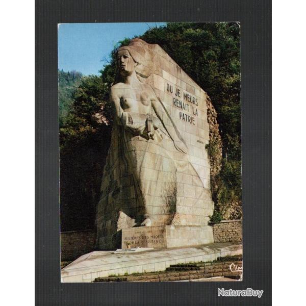 la route blanche cerdon , le monument des maquis de l'ain , cpm