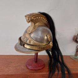 Casque de chasseur &agrave; cheval mod&egrave;le 1913 (France) TB &eacute;tat Franck