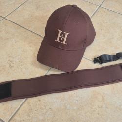 bretelle carabine neoprene marron + casquette