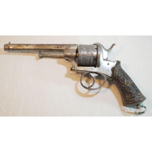 Grand Revolver � broche calibre 10mm type Lefaucheux XIX - ref LIS26REV001