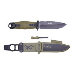 COUTEAU IGNITE FIXE NOIR/VERT browning