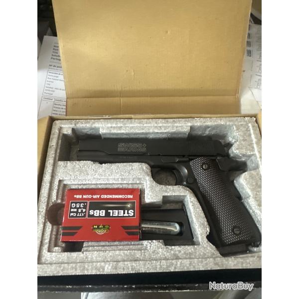 Pistolet 4,5 mm p1911 fille m�tal culasse mobile