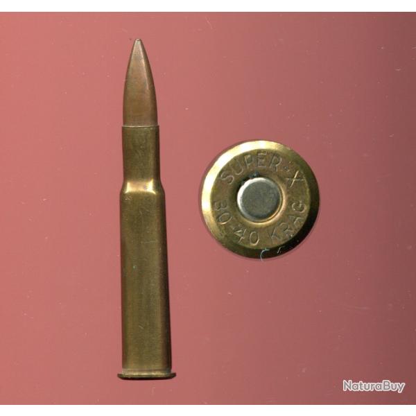 .30-40 KRAG USA - marquage : SUPER-X 30-40 KRAG - balle cuivre pointue