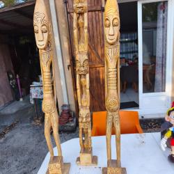 3 Sculptures Bois Afrique