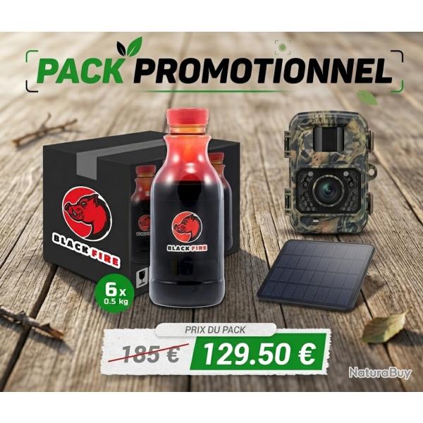 Pack observation camera de surveillance PRODIGIT + panneau solaire + 1 pack de 6 goudron BLACK FIRE