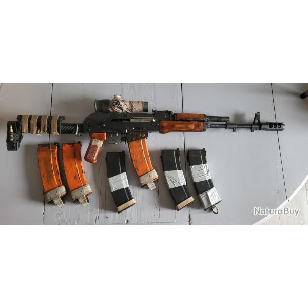 Ak74mn ghk gbbr + 6 chargeur + accessoires