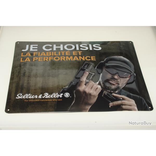 Plaque publicitaire �maill�e Sellier Bellot 40 cm 30 cm