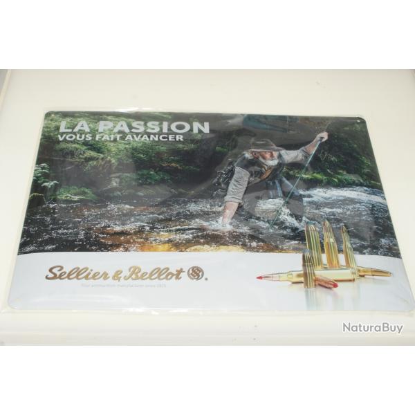 Plaque publicitaire �maill�e Sellier Bellot 40 cm x 30 cm