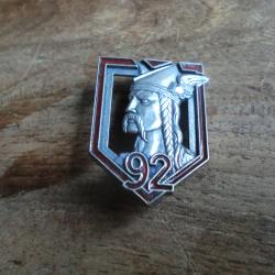 insigne  92&deg; r&eacute;giment d'infanterie / y delsart