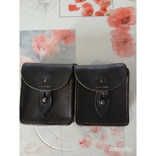 Porte chargeur Mas 36 en cuir