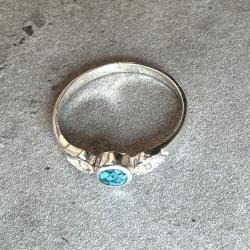 Bague neuve en argent et turquoise - taille 58 - prix fixe