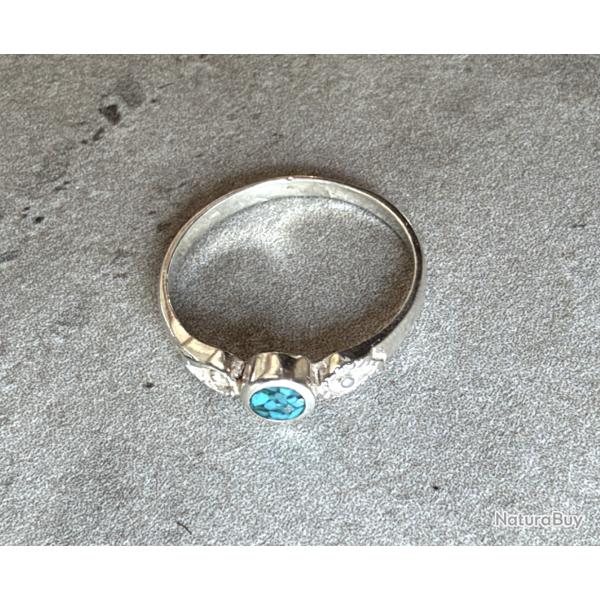 Bague neuve en argent et turquoise - taille 58 - prix fixe