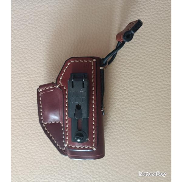 Holster cuir IWB (Inside) Droitier pour Glock 17