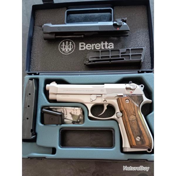 Beretta 92 fs inox et sa conversion 22 lr