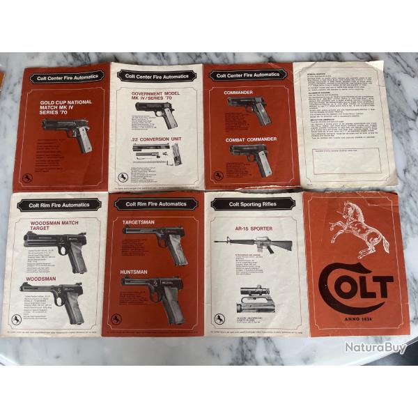 D�pliant publicitaire pistolet, revolver Colt