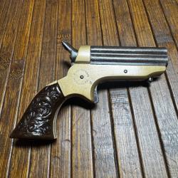 BEAU  PISTOLET DE POCHE DERRINGER SHARPS 4 COUPS CALIBRE 22 SHORT et 22 long Z