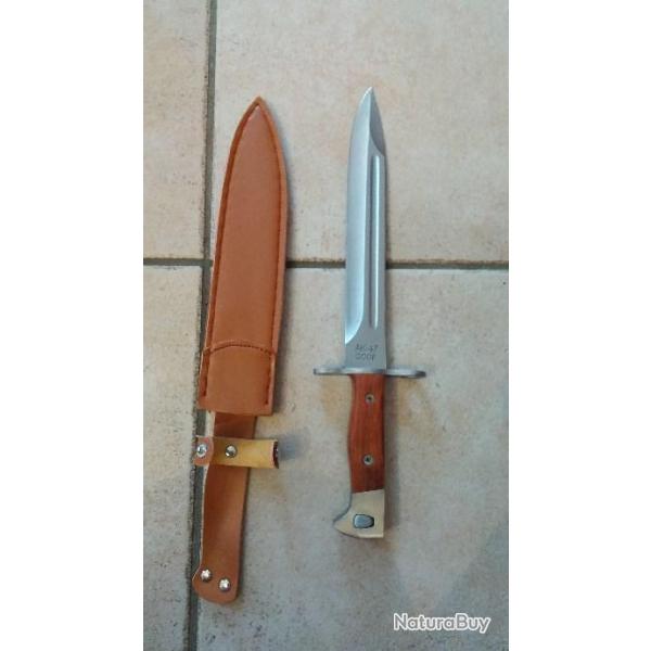BAIONNETTE DROITE DE 34.5 CM POUR KALASH AK74 ET AK47 NEUVE AVEC ETUI POUR CEINTURON