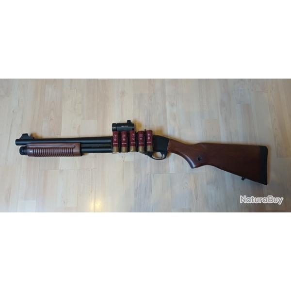 Pompe spring hopup r�glable custom wood + red dot + 6 cartouches
