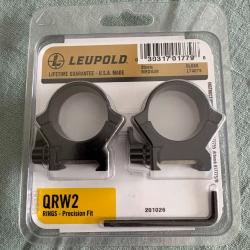 Colliers LEUPOLD QRW2 30mm &eacute;tat neuf