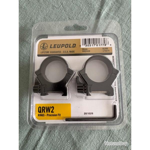 Colliers LEUPOLD QRW2 30mm �tat neuf