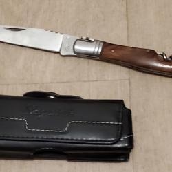Couteau Laguiole avec &eacute;tui en cuire neuf