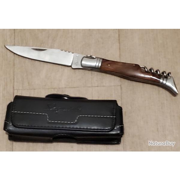 Couteau Laguiole avec �tui en cuire neuf