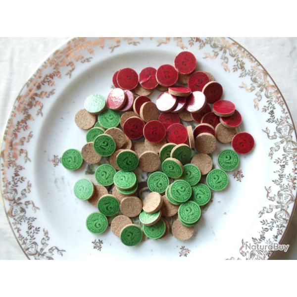 Lot de 150 rondelles li�ge nominatives en calibre 16., n� 2.