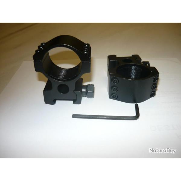 Promo !!! Colliers ( Haut ) pour montage lunette de diam�tre 30 mm