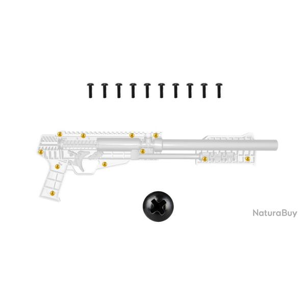 Ensemble de vis 10 pi�ces pour marqueur Blaster Kids Gotcha Gun cal.50 - R�f�rence #20